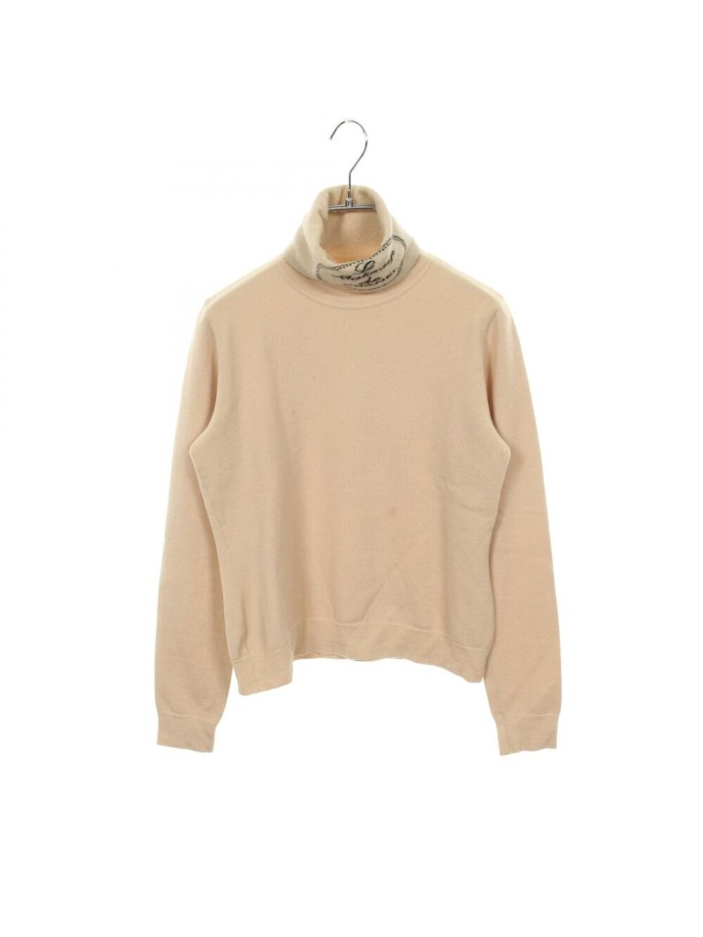 Chanel Knit le Make Up de Turtleneck Beige Cashmere Sweater